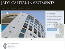 Tablet Screenshot of jadycapital.com